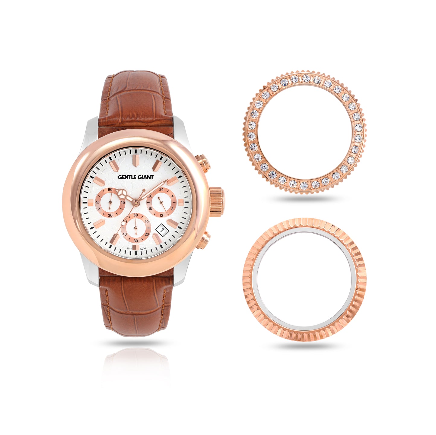 Massimo Rose Gold Leather